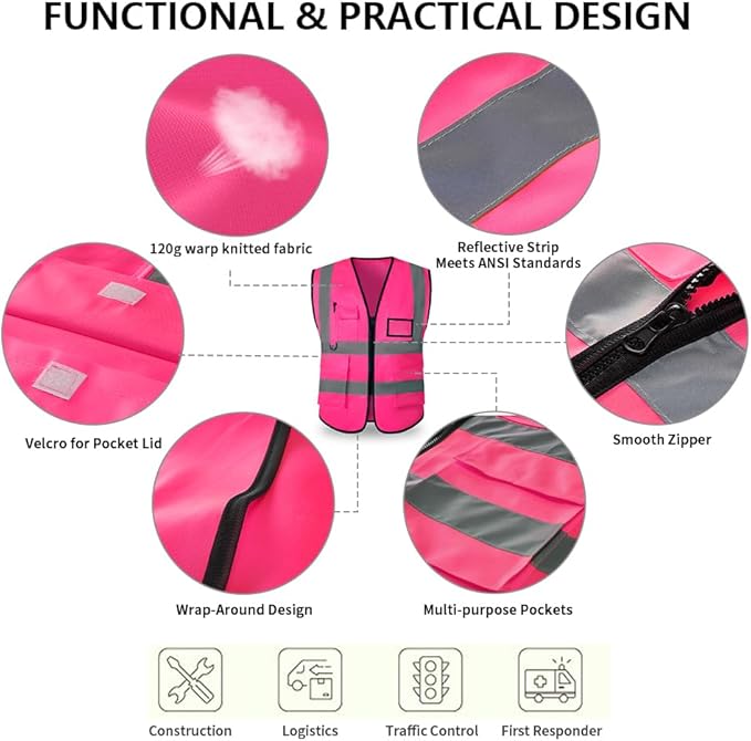 High Reflective Safety Vest for Men Women Breathable - Image 3