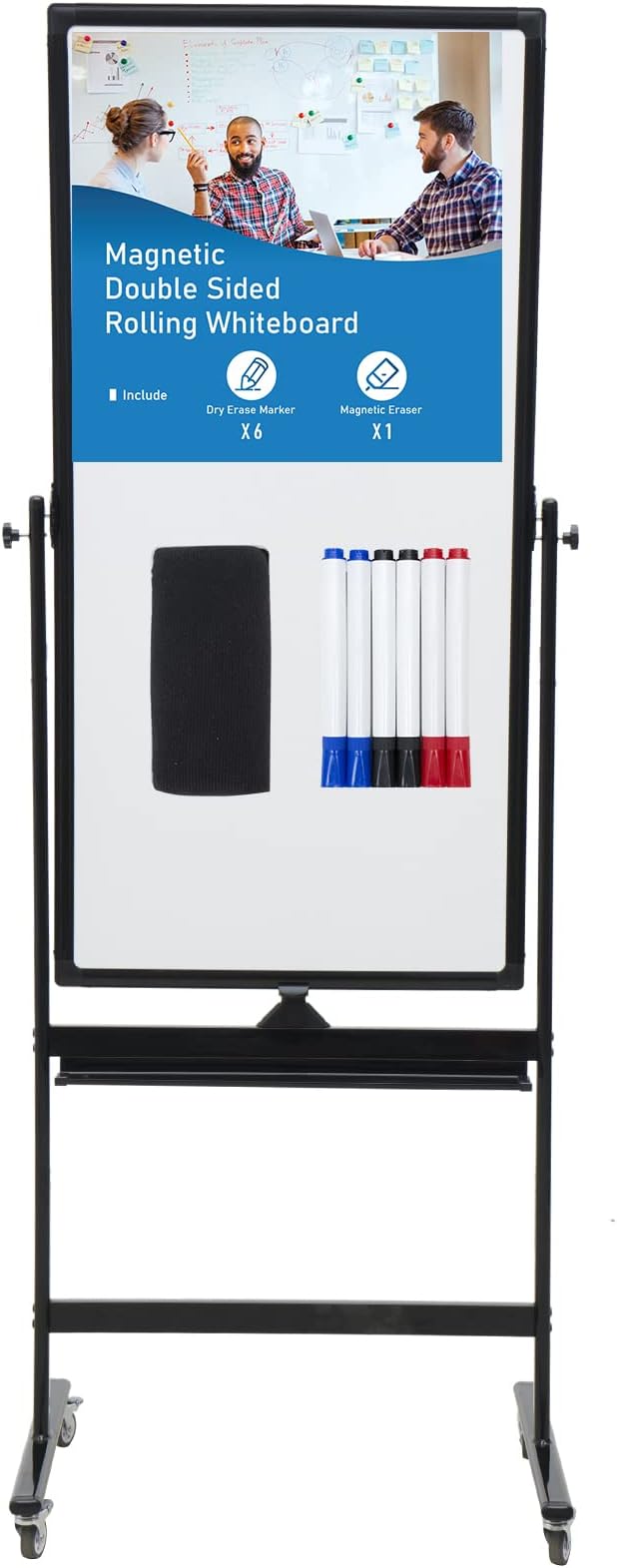 48" x 24" Magnetic Mobile Whiteboard by DexBoard