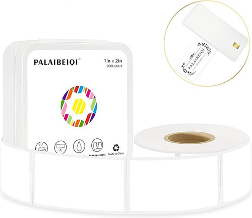1x2 Inch Thermal Labels, Waterproof Removable Blank Stickers by Palaibeiqi