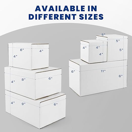 Golden State Art 11x6x6 Inches White Shipping Boxes 28 Pack, Corrugated - Image 4