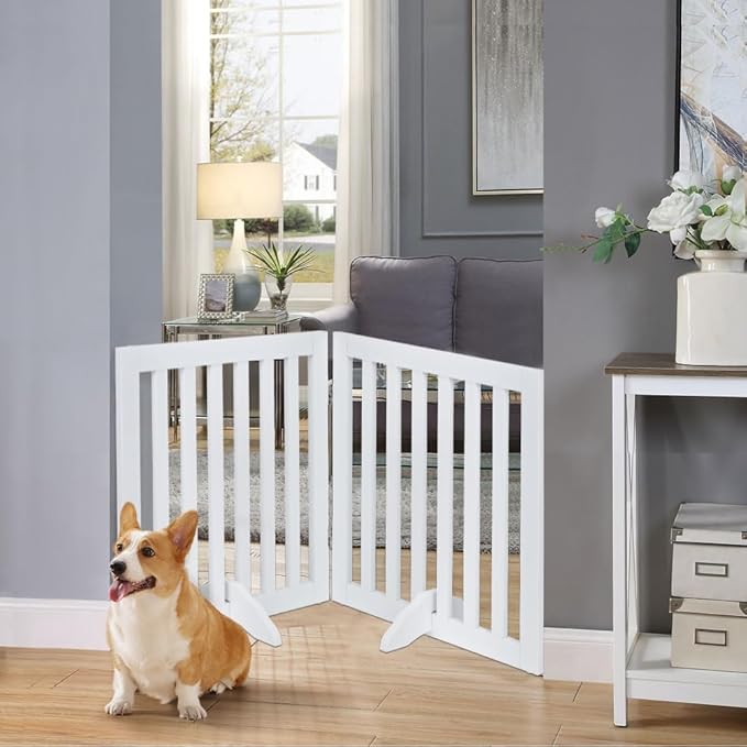unipaws 24”H Free Standing Pet Gate - Image 2