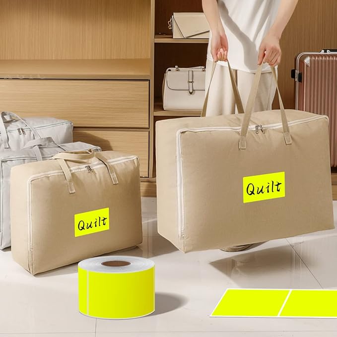 PARLAIM 3" x 5" Rectangle Adhesive Color Code Stickers, 500 per Dispenser Box - Image 5