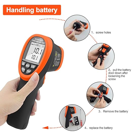 -58℉~2732℉ Digital Pyrometer 30:1 Dual Laser Industrial IR Temperature Gauge - Image 3