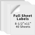 8.5" x 11" Full Sheet Label Sticker Paper by Muotich