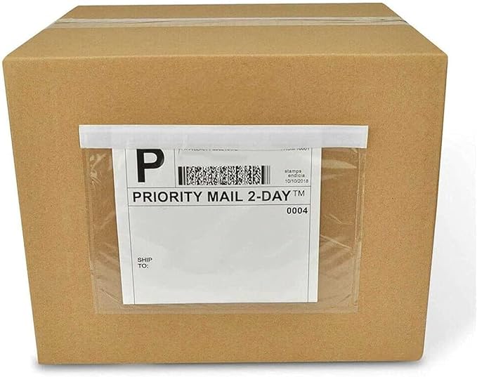 7.5" x 5.5" Packing List Pouches, 500 Pack Shipping Label Envelopes Clear - Image 5