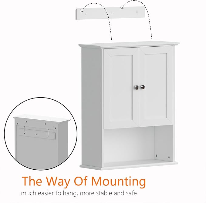 Medicine Cabinet, Over The Toilet Storage Cabinet, 24x30 Inch Wall Mount - Image 6