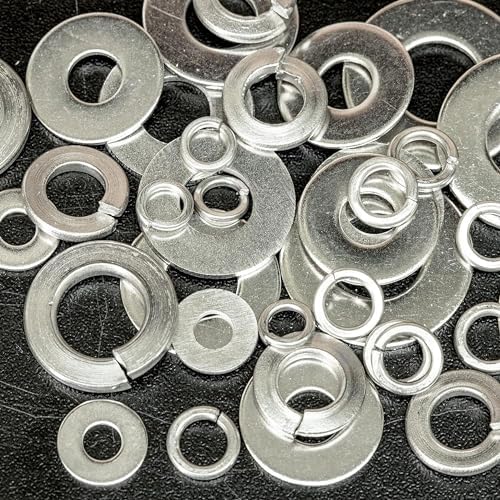 NEIKO 50400A Stainless Steel Lock and Flat Washer Assortment | 350 Piece Set | 12 Different Sizes in Spring Lock and Flat Design | Prevent Loose Fasteners - Image 7