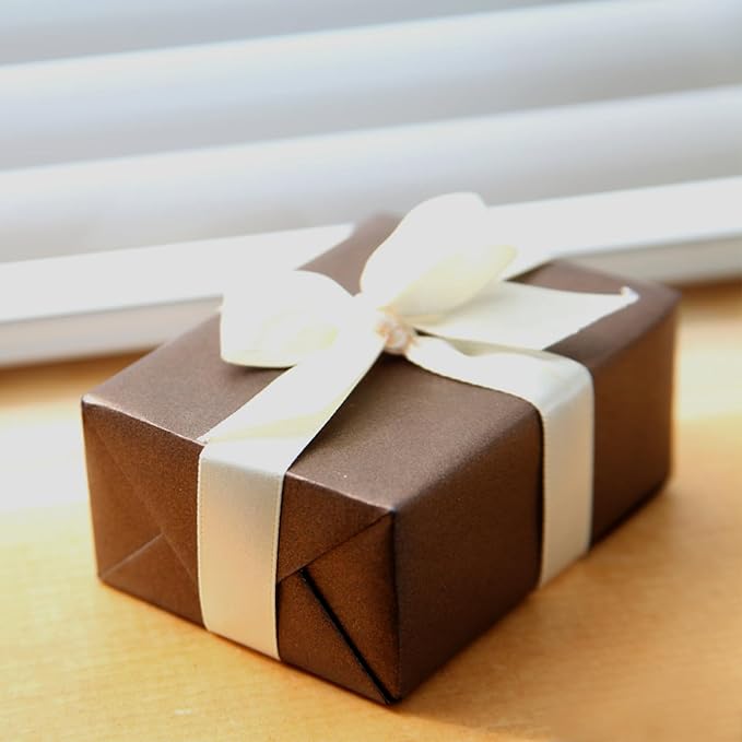 Vanhench 48" x 2400" Chocolate Brown Wrapping Paper, Solid Color Kraft Craft - Image 5
