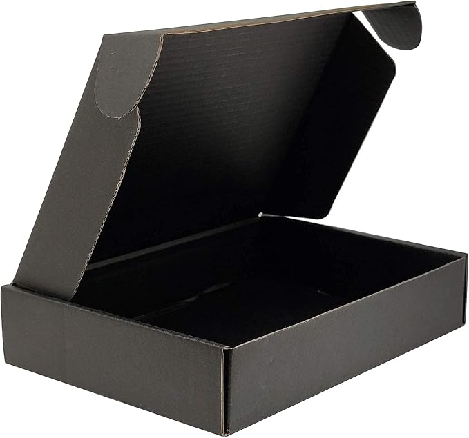 Small Black Shipping Boxes for Small Business Pack of 25-8x5.5x1.6 inches - Image 3