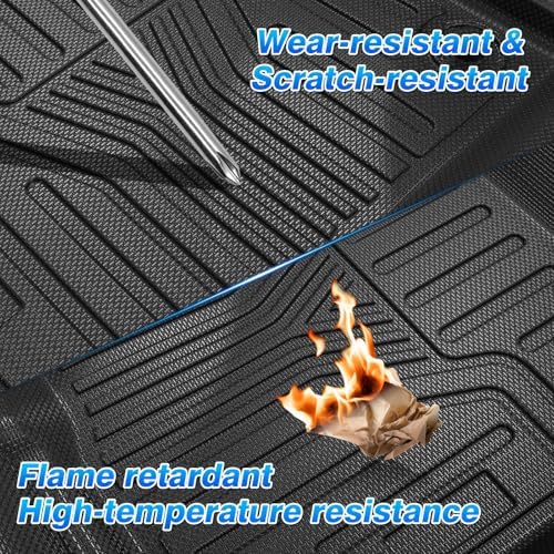 Civic Floor Mats - Floor Liner for Honda Civic 2022-2026 Sedan Hatchback Si (Include Sport, Not for Hybrid) & Acura Integra 2023-2026 Accessories (Only Fit 2nd Row Has USB Port) - Image 6