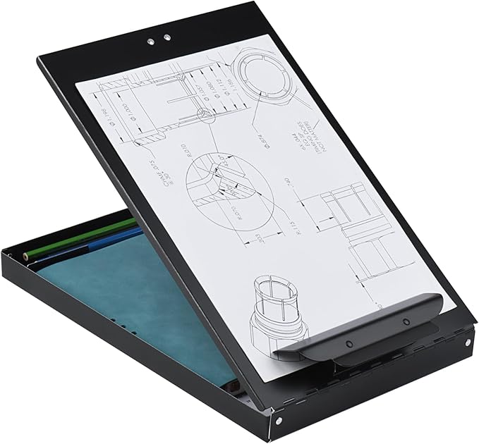 ZCZN Aluminum Clipboard with Storage, 4 Pack Recycled Metal Clipboard Box - Image 3