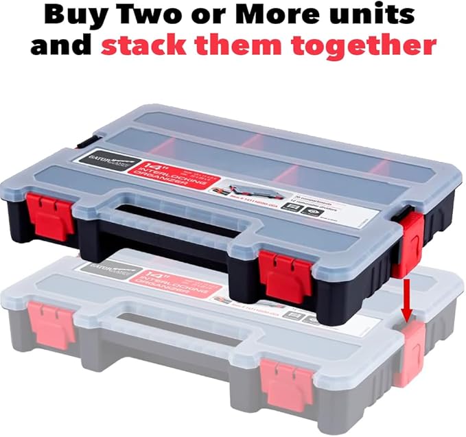Small Parts Organizer Box – Stackable Hardware Storage Case - Image 3
