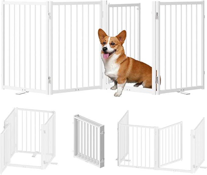Full Metal Freestanding Dog Gate by SNUOWU