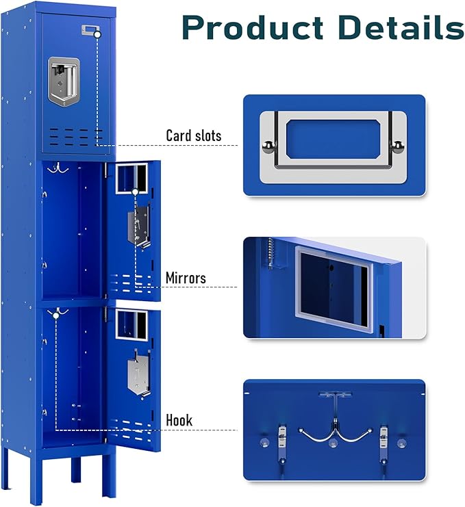 Metal Lockers - 66" Height Steel Lockers - Image 3
