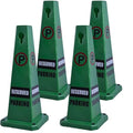 BESEA 4Pack No Parking Cone Green Caution 4 Sided No Parking Cone Reserved by BeSea