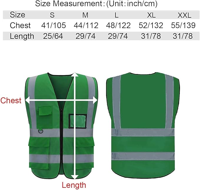BeautyWill Custom Safety Vest Logo Class 2 High Visibility Reflevtive Vest - Image 7