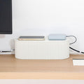 White Cable Box Organizer, Plastic Cord Hider Box by NINEWEEN