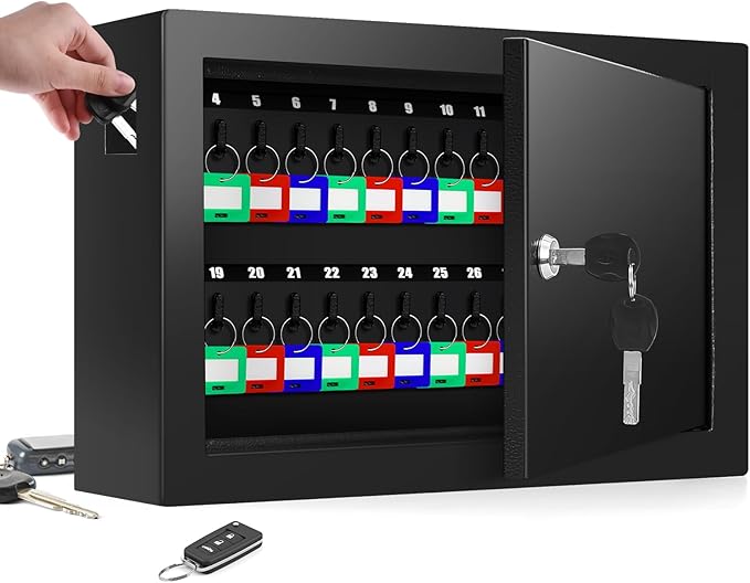 50 Keys Key Cabinet, Anti-Theft Key Lock Box by NebakneSafe