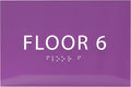 6" X4" Floor 6 Sign by ADACentralSigns