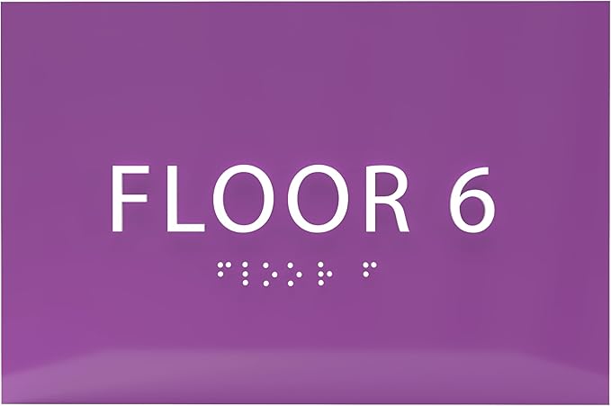 6" X4" Floor 6 Sign by ADACentralSigns