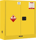 60 Gallon Yellow Flammable Storage Cabinet, Fireproof Steel Chemical Storage by Unknown