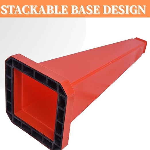 BESEA 6 Pack 28" Bright Orange Traffic Safety Cones - Image 4