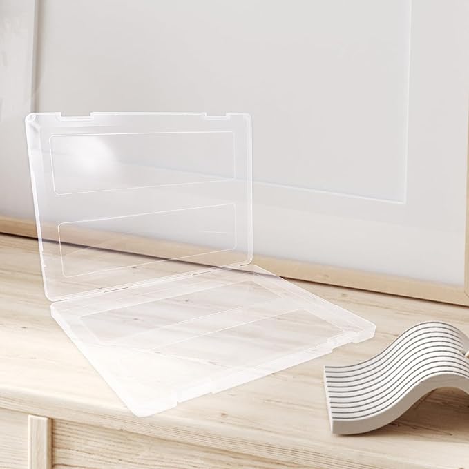 4pcs File Storage Box Clear Wear-resistant Plastic Document Organizer - Image 3