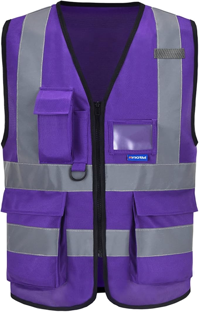 A-SAFETY Hi Reflective Safety Vest, Hi Vis Bright Neon Colors Safety Vest by A-SAFETY