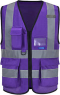 A-SAFETY Purple High Visibility Safety Vest by A-SAFETY