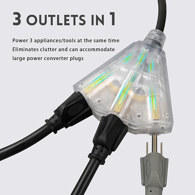 EP 10 Ft Lighted Outdoor Extension Cord - Image 4