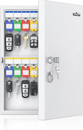 Uniclife 32 Position White Key Lock Box, Wall Mount Key Box, Car Key Organizer by UnicLife