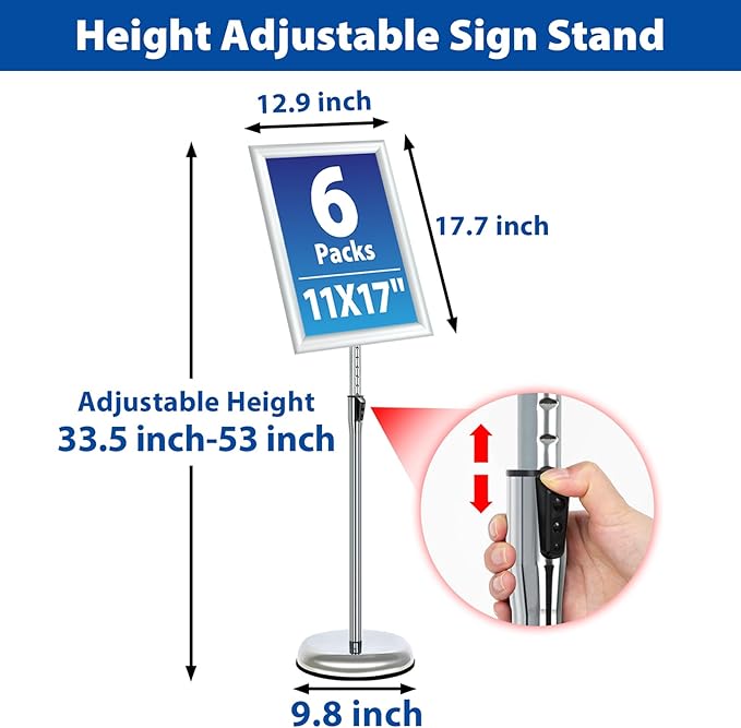 6Packs Floor Standing Sign Holder Stands - Image 3