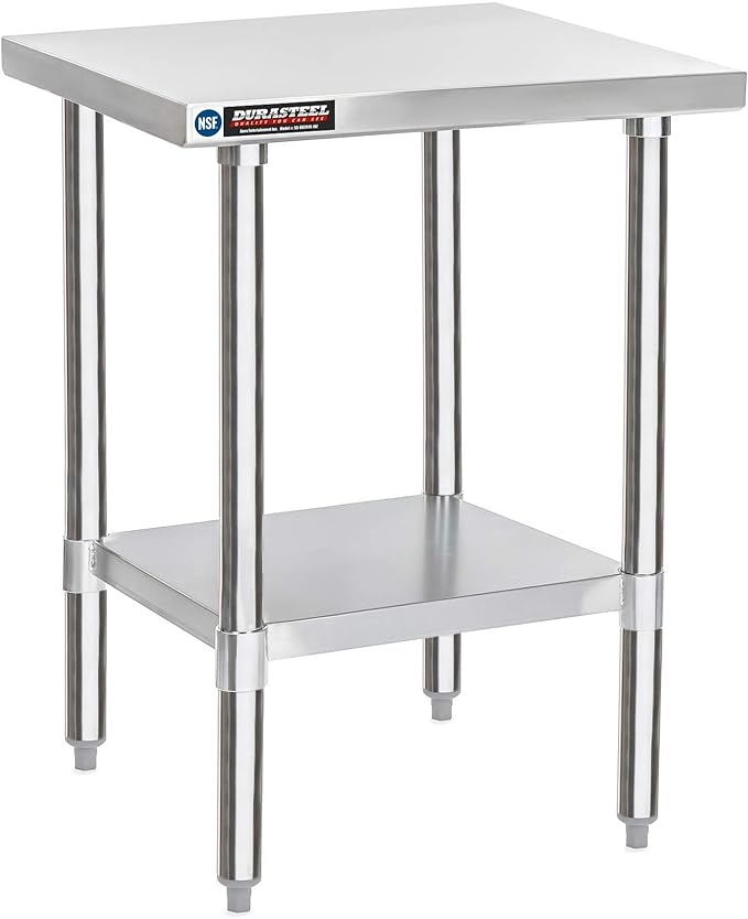 DuraSteel 30x18 Small Stainless Steel Table by DuraSteel