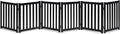 LZRS 6-Panel Extra-Wide Freestanding Wooden Dog Gate Indoor – 24”High Foldable by LZRSPET
