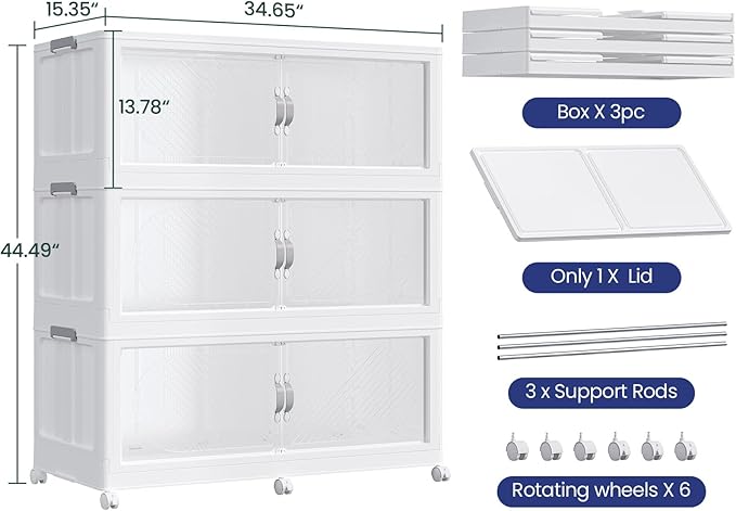720QT Plastic Stackable Storage Bins - Image 2