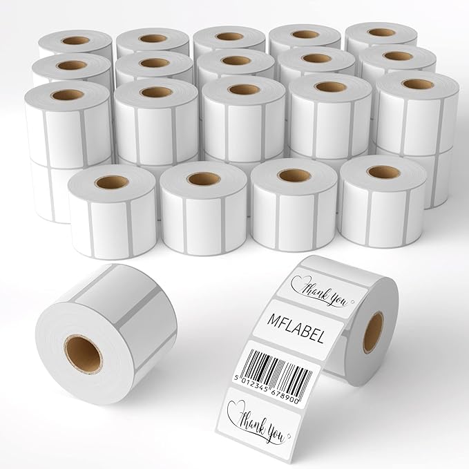 MFLABEL 36 Rolls of 1000 2-1/4 x 1-1/4 Inch Direct Thermal Perforated Shipping by MFLABEL