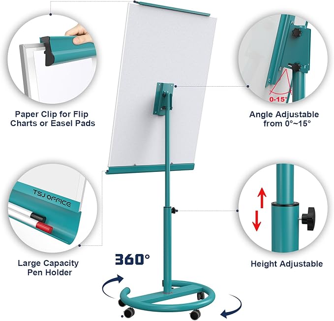 TSJ OFFICE Mobile Whiteboard Magnetic - Image 2