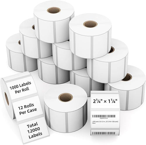 2.25" x 1.25" 3-Proof White Direct Thermal Labels by LabelChoice