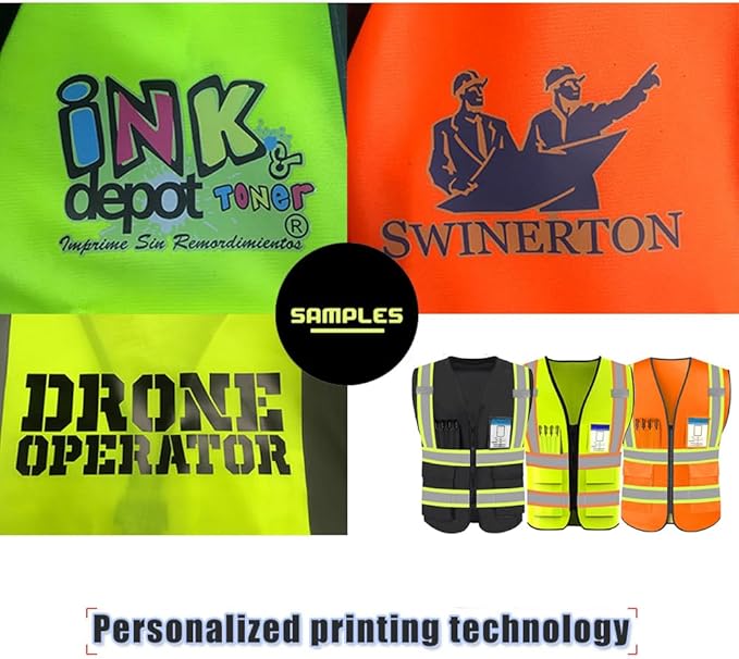YOWESHOP High Reflective Visibility Safety Vest Custom Your Logo Safety Workwear - Image 3