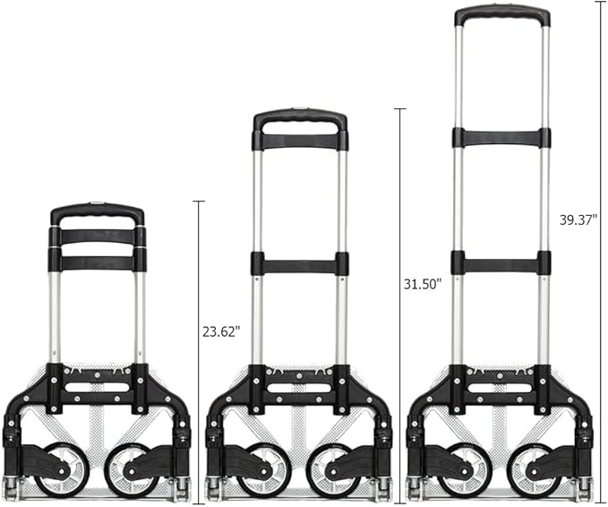 Folding Hand Truck Dolly, Aluminum Portable Foldable Dolly Cart, 200 lbs - Image 9