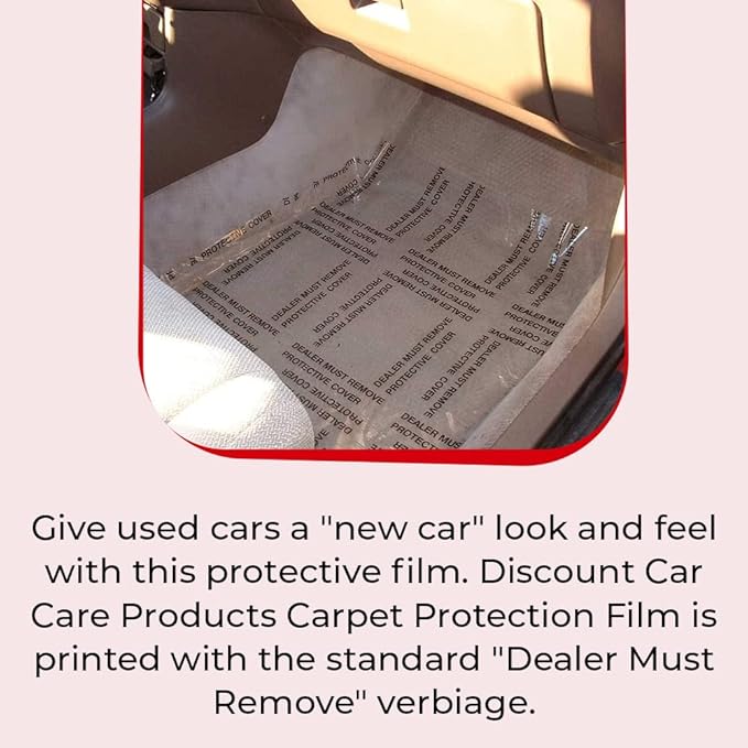 HI-TECH Clear Adhesive Car Carpet Protector Film Roll – 24" x 300' – 6mil - Image 4