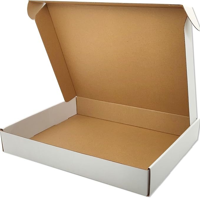 White Shipping Boxes for Small Business Pack of 25-13x10x2 inches Cardboard - Image 3