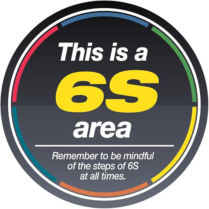 6S Area - Floor Sign 28" x 28" - Permanent by CreativeSafetySupply
