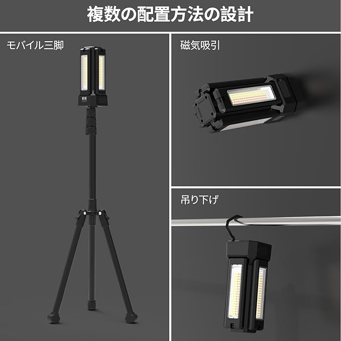 13200mAh Rechargeable Solar Work Light - Image 6