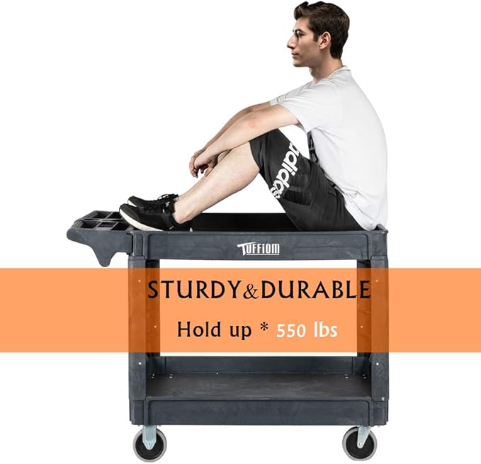 TUFFIOM Plastic Service Utility Cart - Image 7