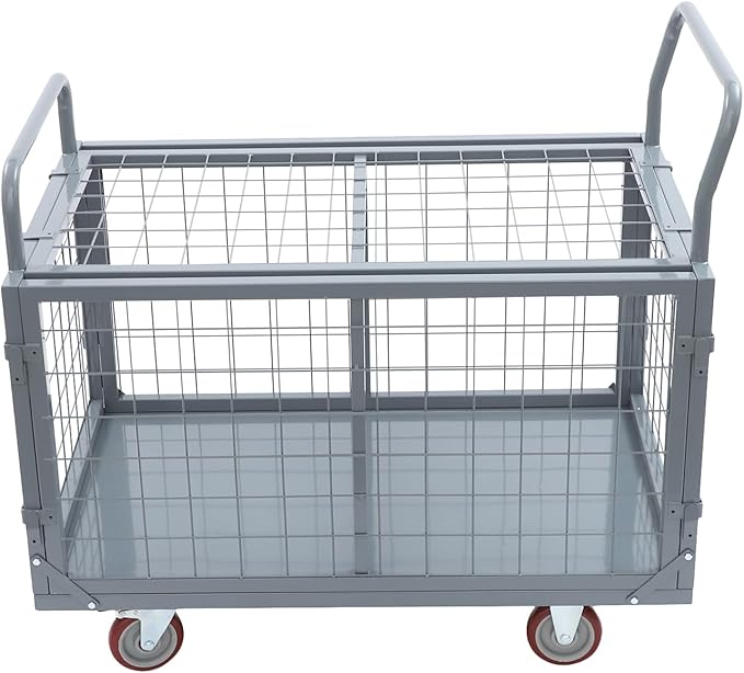 2000lbs Capacity 5-in-1 Heavy Duty Folding Platform Truck, Industrial Utility - Image 5
