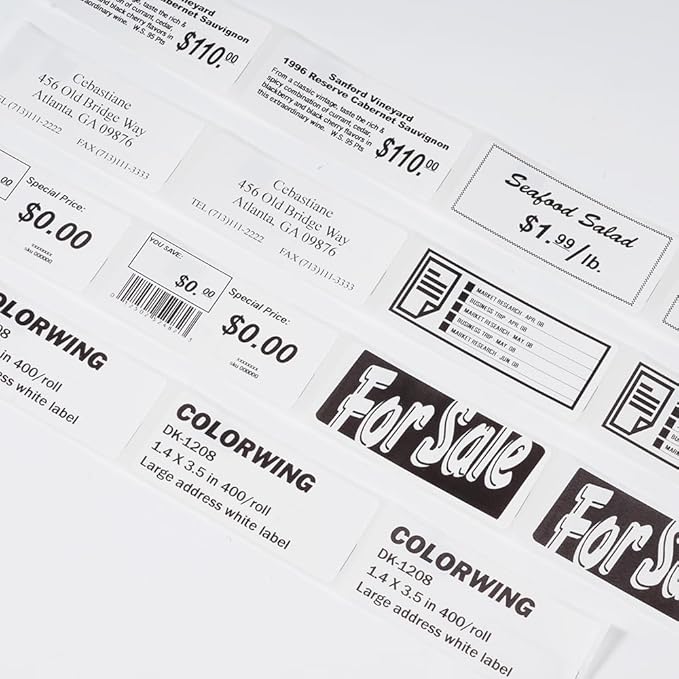 Compatible with Brother QL-800 Label DK-1208 Large White Paper Address Die-Cut - Image 7