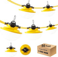 50FT Construction String Light 65W 8000Lm, 5000K Industrial Grade LED String by JC-LGL