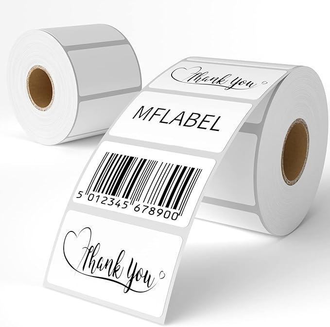 MFLABEL 2-1/4 x 1-1/4 Inch Direct Thermal Perforated Shipping Label, 2.25x1.25 by MFLABEL
