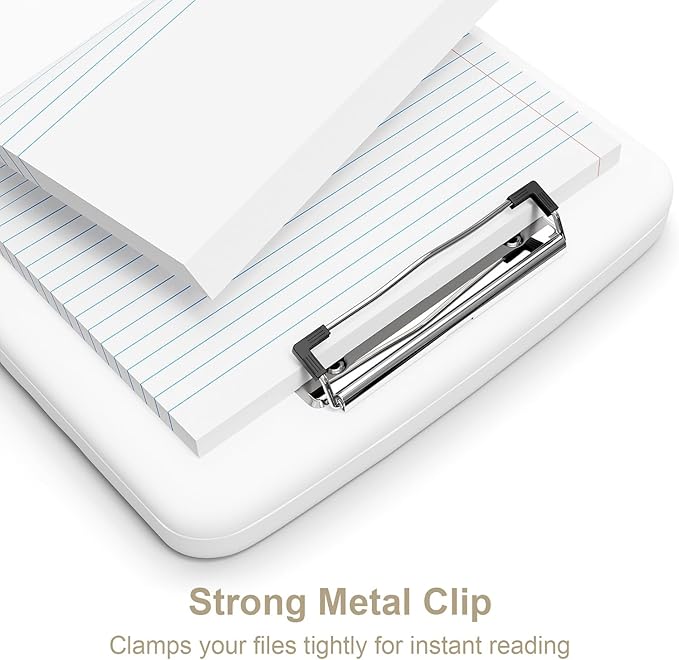 Piasoenc Clipboard with Storage, 8.5 x 11 Organization Box with Pen Holder and - Image 4